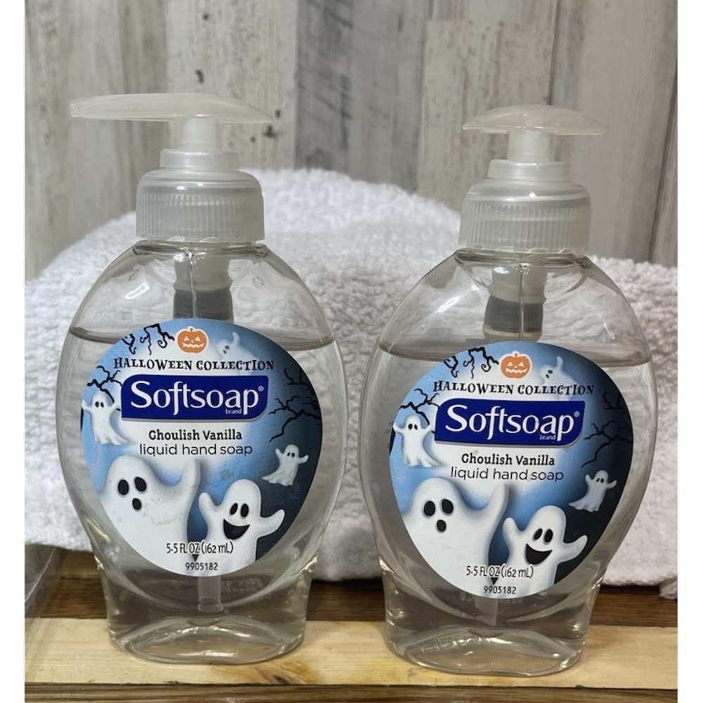 Soft Soap Ghoulish Vanilla Liquid Hand Soap Set Of 2 Never Opened Halloween Vtg